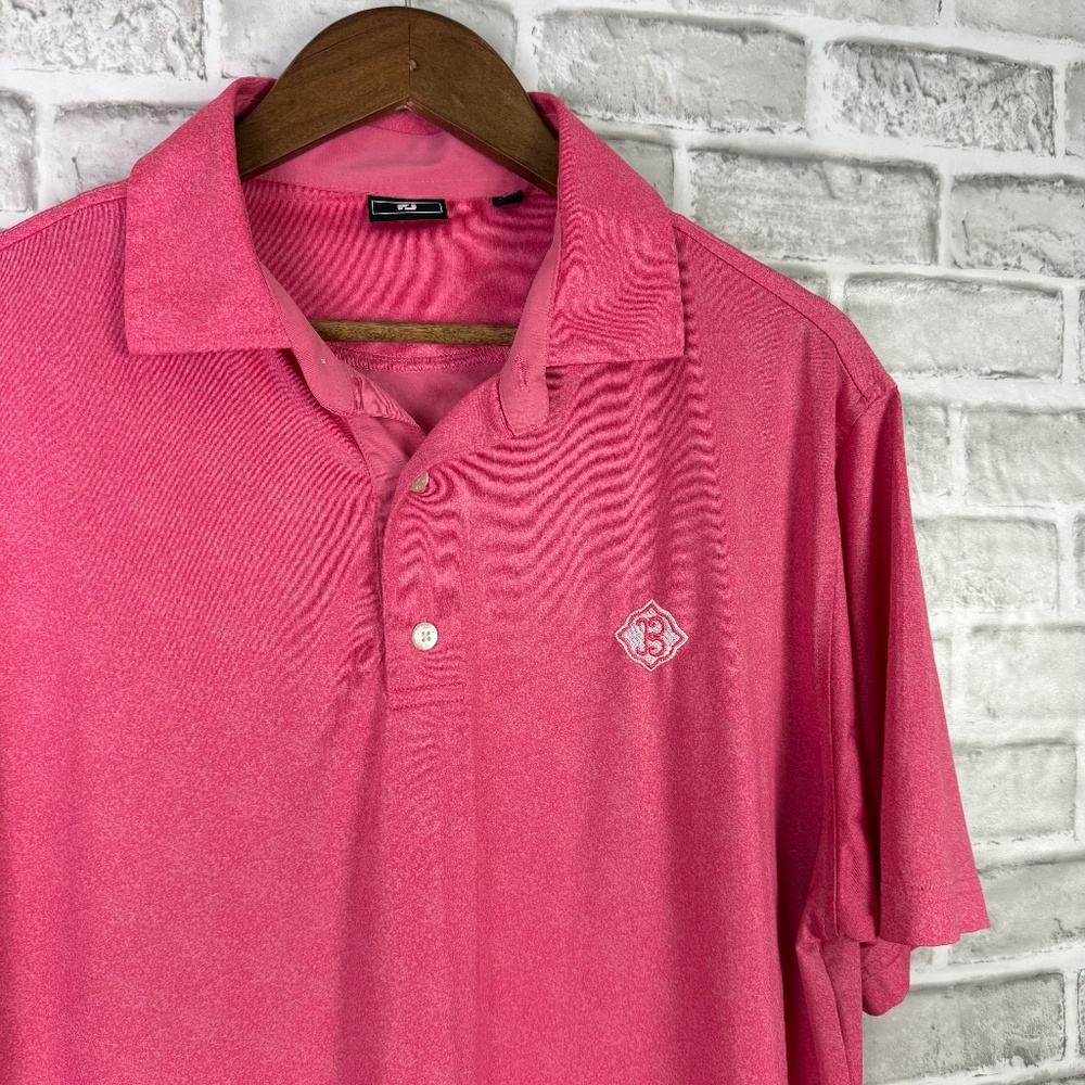 FootJoy FJ x Blackstone Hot Pink Performance Stretch Golf Polo Mens LARGE